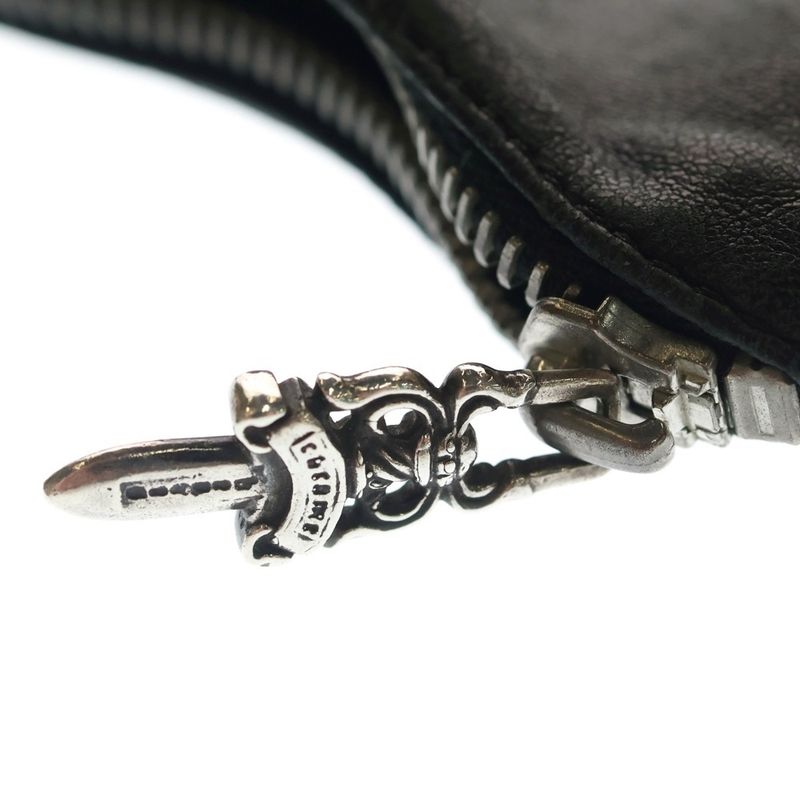 Chrome Hearts Zpr Chng Purse Change Cross Patch Daga Zip Coin Case
