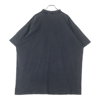 Balenciaga Tbilisi Oversized T-Shirt Distressed Printed Short Sleeve Black