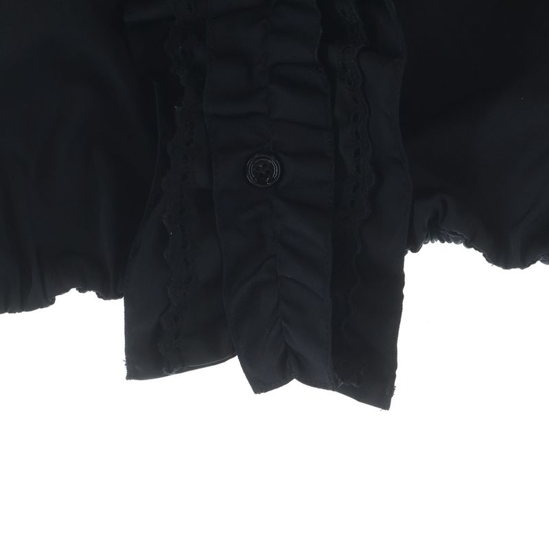 Prada Re-Nylon Gabardine Sleeve Crop Top Nylon Shirt Black