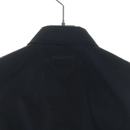 Prada Re-Nylon Gabardine Sleeve Crop Top Nylon Shirt Black
