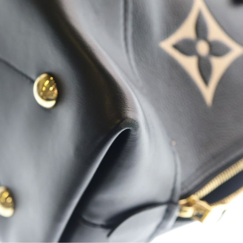 Louis Vuitton Alma PM LV Crafty Monogram Empreinte Leather 2-Way Bag Gold Black