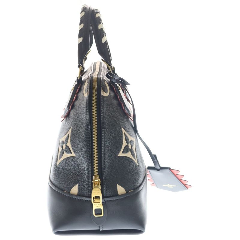 Louis Vuitton Alma PM LV Crafty Monogram Empreinte Leather 2-Way Bag Gold Black
