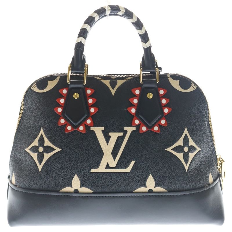 Louis Vuitton Alma PM LV Crafty Monogram Empreinte Leather 2-Way Bag Gold Black