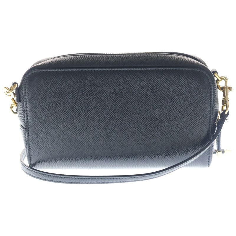 Dior Caro Mini Shoulder Bag Black Leather Gold