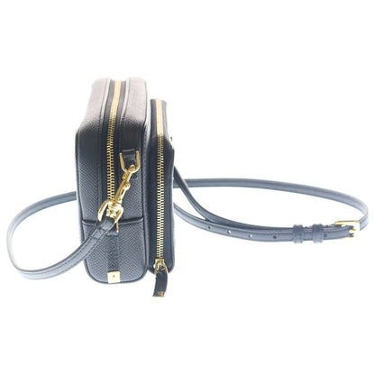 Dior Caro Mini Shoulder Bag Black Leather Gold
