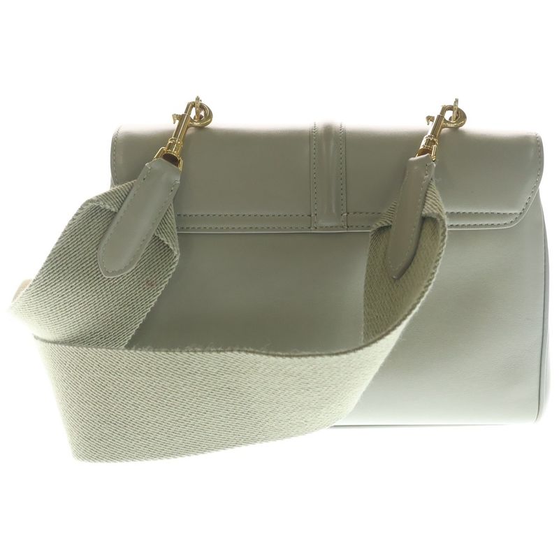 Celine Teen Soft 16 Shoulder Bag Mint Green Light Khaki Leather Gold