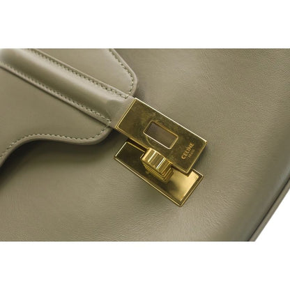 Celine Teen Soft 16 Shoulder Bag Mint Green Light Khaki Leather Gold