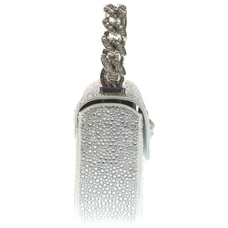 Versace la Medusa Mini Chain Shoulder Bag 2-Way Silver
