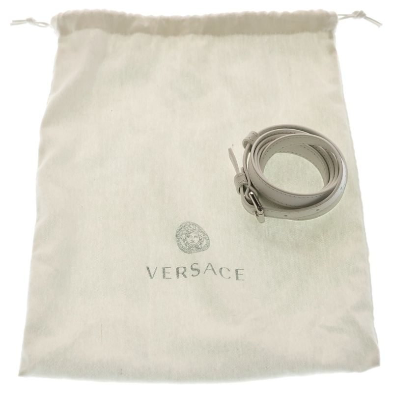Versace la Medusa Mini Chain Shoulder Bag 2-Way Silver