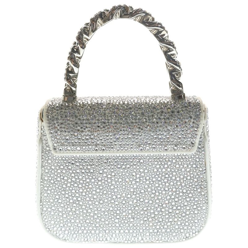 Versace la Medusa Mini Chain Shoulder Bag 2-Way Silver