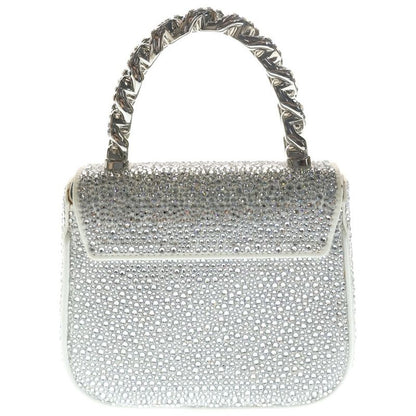 Versace la Medusa Mini Chain Shoulder Bag 2-Way Silver