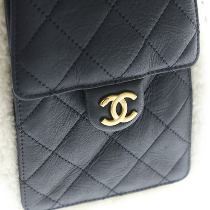 Chanel 25 Small Handbag Chain Bag Black Mouton Gold