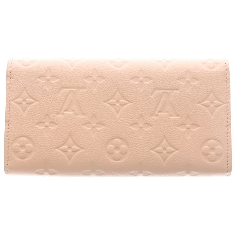 Louis Vuitton Monogram Empreinte Portefeuille Sarah Wallet Card Case Pink