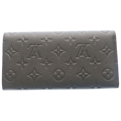 Louis Vuitton Portefeuille Sarah NM Wallet Card Case Metallic Gray Leather Gold