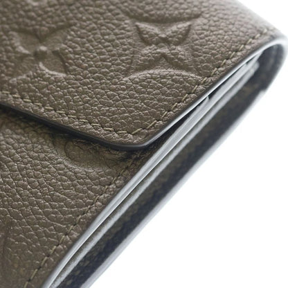Louis Vuitton Portefeuille Sarah NM Wallet Card Case Metallic Gray Leather Gold