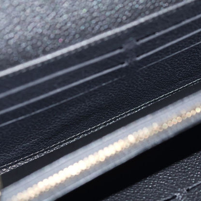 Louis Vuitton Portefeuille Sarah NM Wallet Card Case Metallic Gray Leather Gold