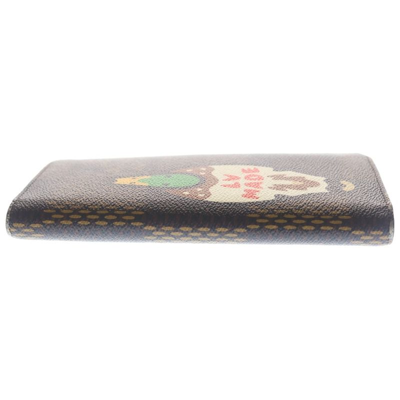 Louis Vuitton LV Damier Giant Portefeuille Plaza Wallet Card Case Brown Leather