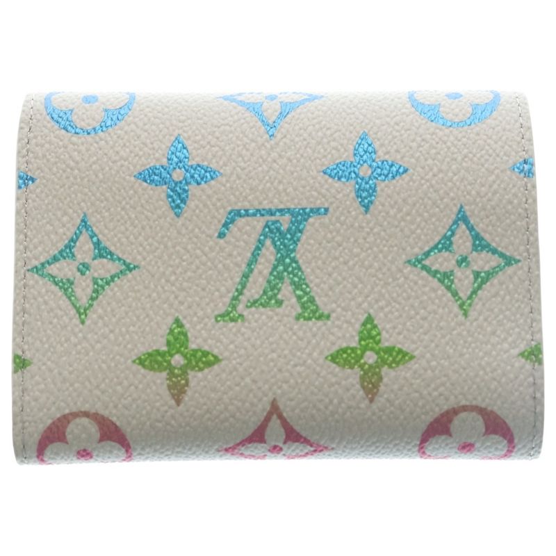 Louis Vuitton Monogram Iridescent Victor Wallet Gradient Compact Trifold Coin