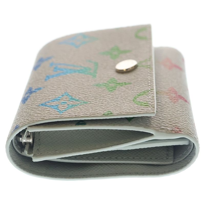 Louis Vuitton Monogram Iridescent Victor Wallet Gradient Compact Trifold Coin