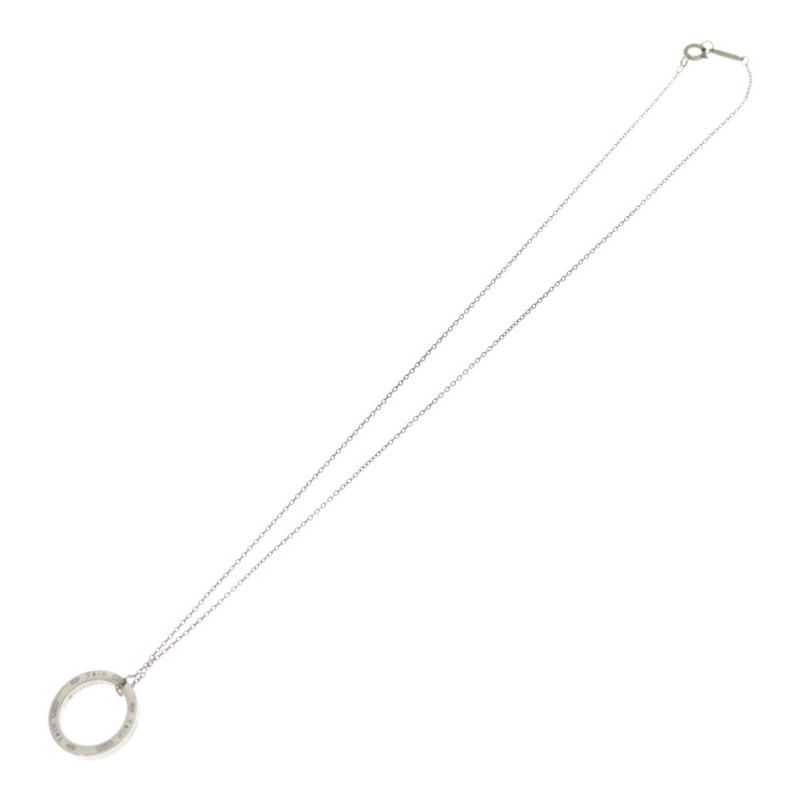 Tiffany & Co Circle Pendant Necklace Silver Chain