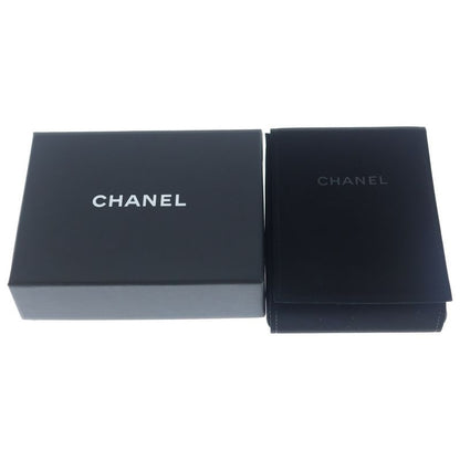 Chanel CC Logo Line Stone Double Chain Choker Necklace Pendant Gold