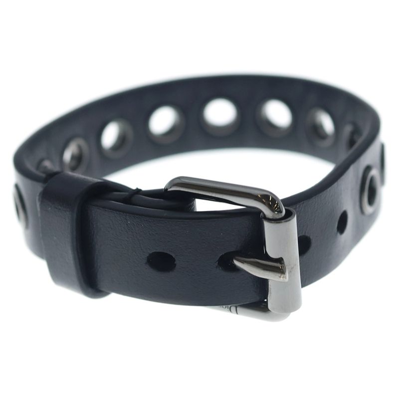 Dior Leather Bangle Bracelet Black