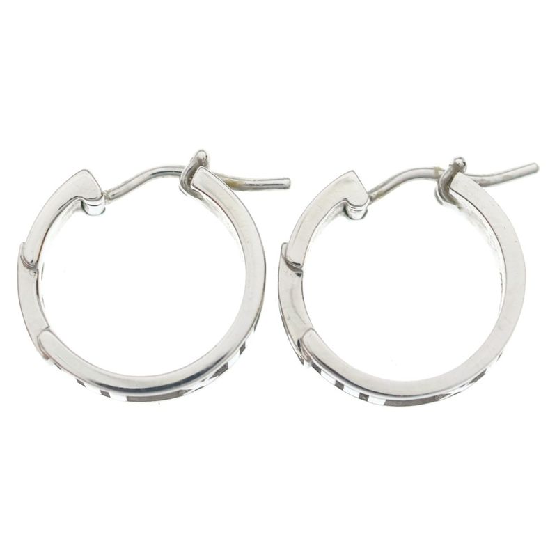 Tiffany & Co Atlas Diamond Hoop Earrings 18k White Gold