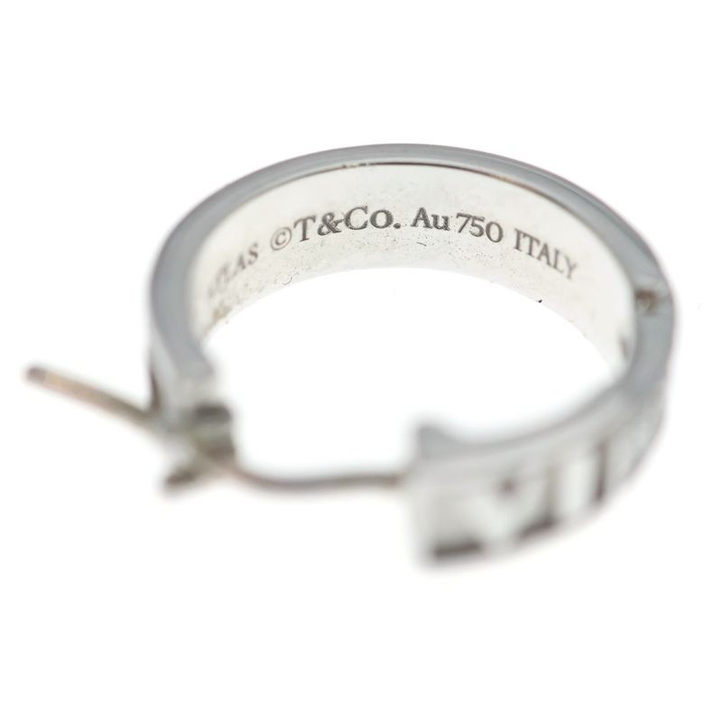 Tiffany & Co Atlas Diamond Hoop Earrings 18k White Gold