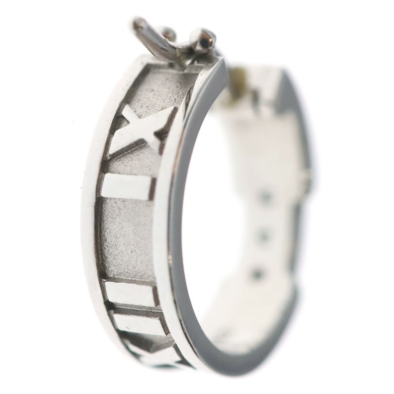 Tiffany & Co Atlas Diamond Hoop Earrings 18k White Gold