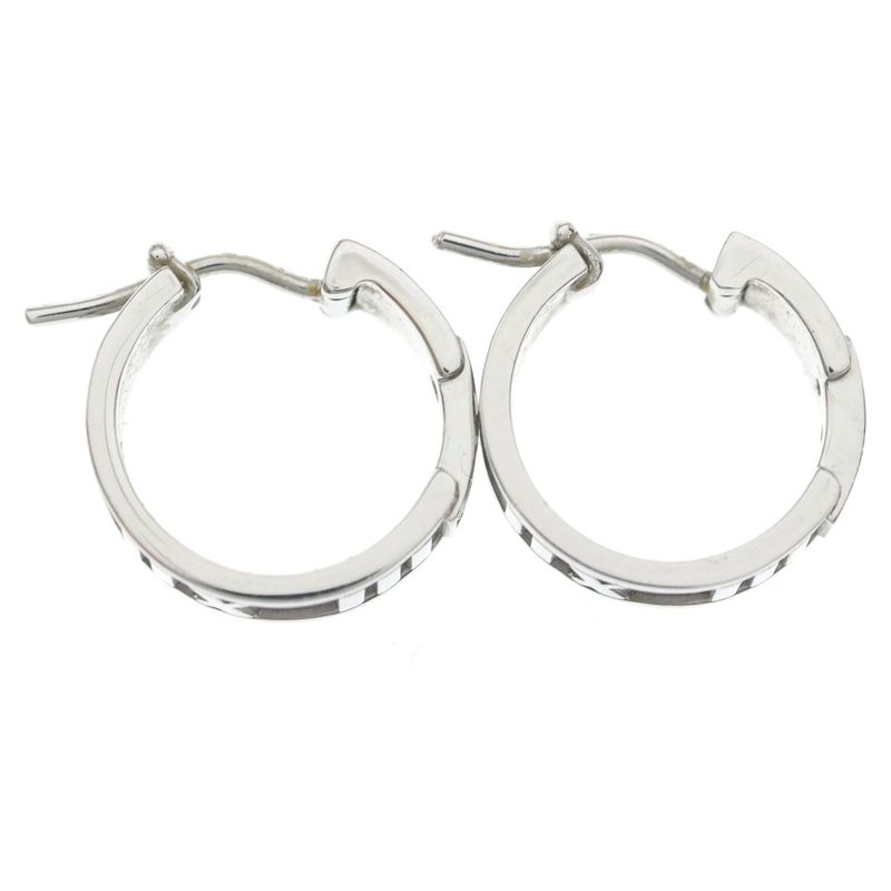Tiffany & Co Atlas Diamond Hoop Earrings 18k White Gold