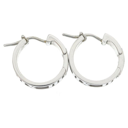 Tiffany & Co Atlas Diamond Hoop Earrings 18k White Gold