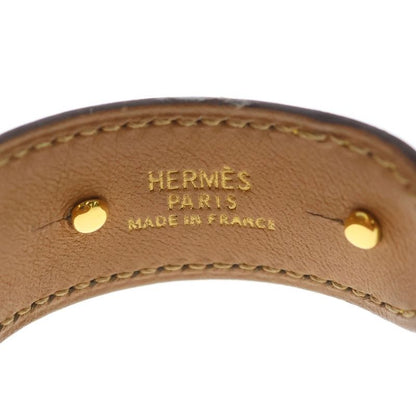 Hermes Bangle Bracelet Yellow Horsebit SS Epsom Gold