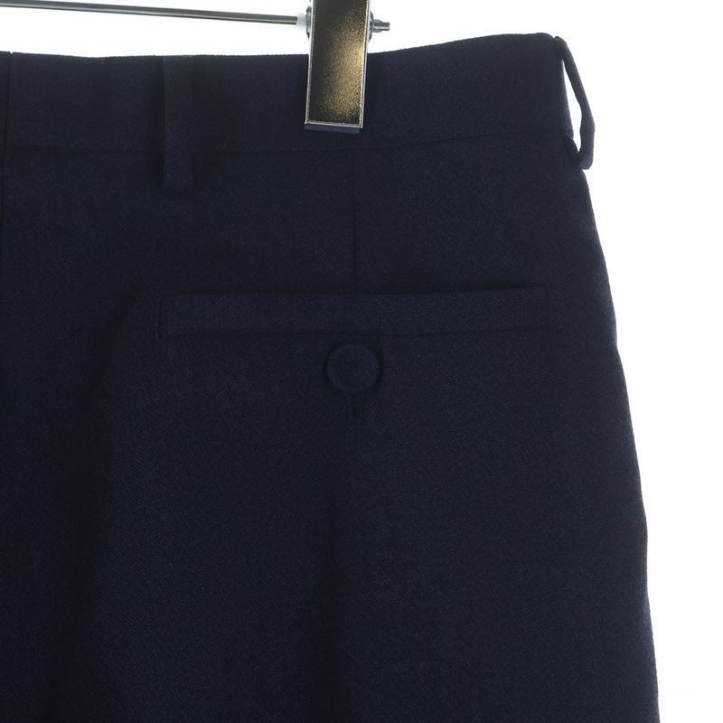 Dior Wool Pants Pleated Trousers Navy