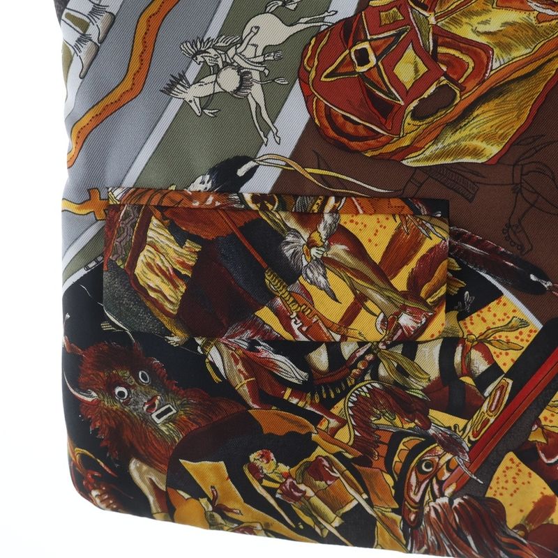 Hermes Martin Margiela Era Allover Print Silk Zip Up Sleeveless Jacket Vest