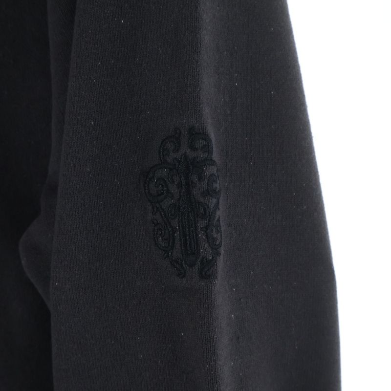 Chrome Hearts Grp Not Vertical Logo Daga Embroidered Sweatshirt Pullover Hoodie