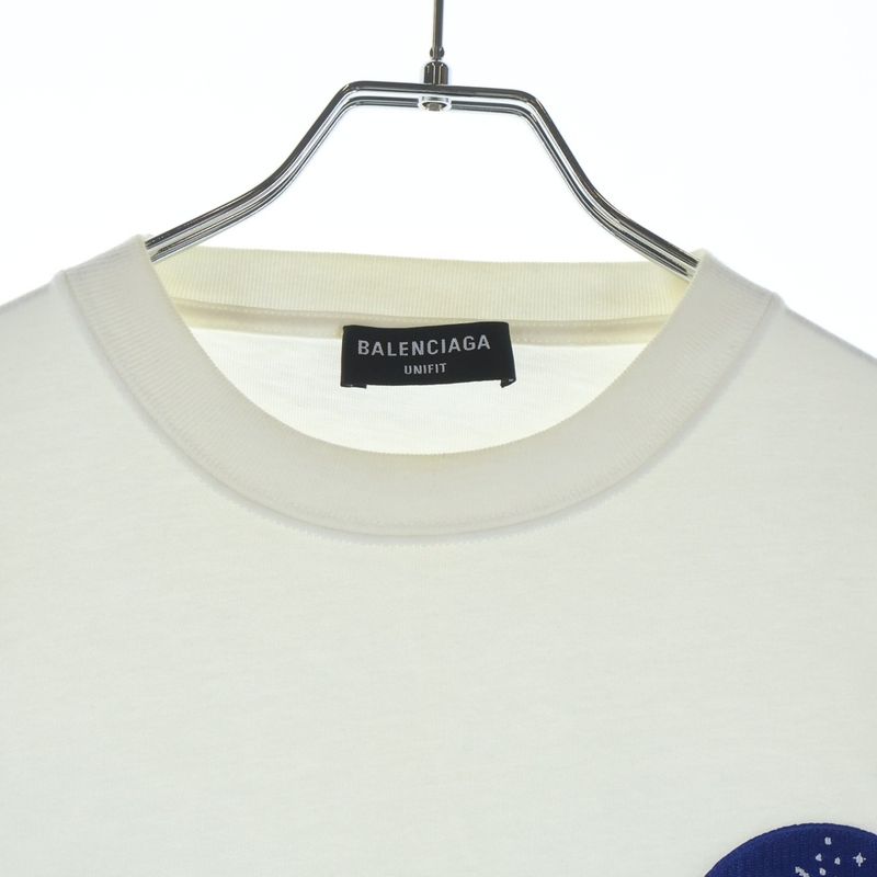 Balenciaga Nasa Space Patch Short Sleeve T-Shirt White