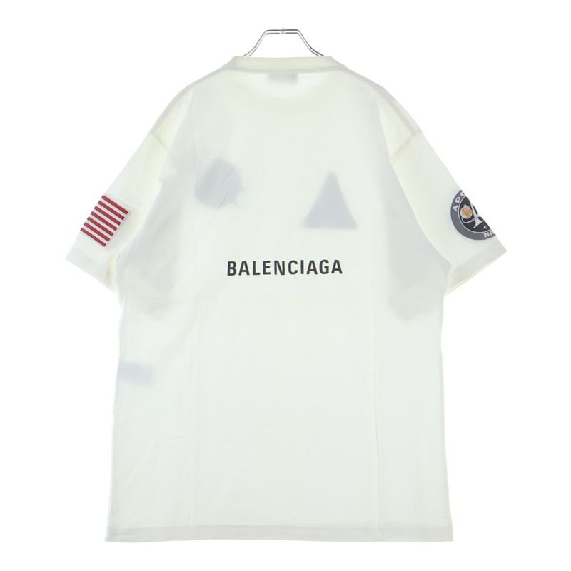 Balenciaga Nasa Space Patch Short Sleeve T-Shirt White