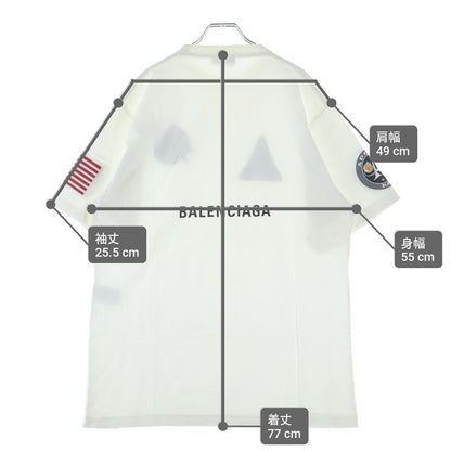 Balenciaga Nasa Space Patch Short Sleeve T-Shirt White