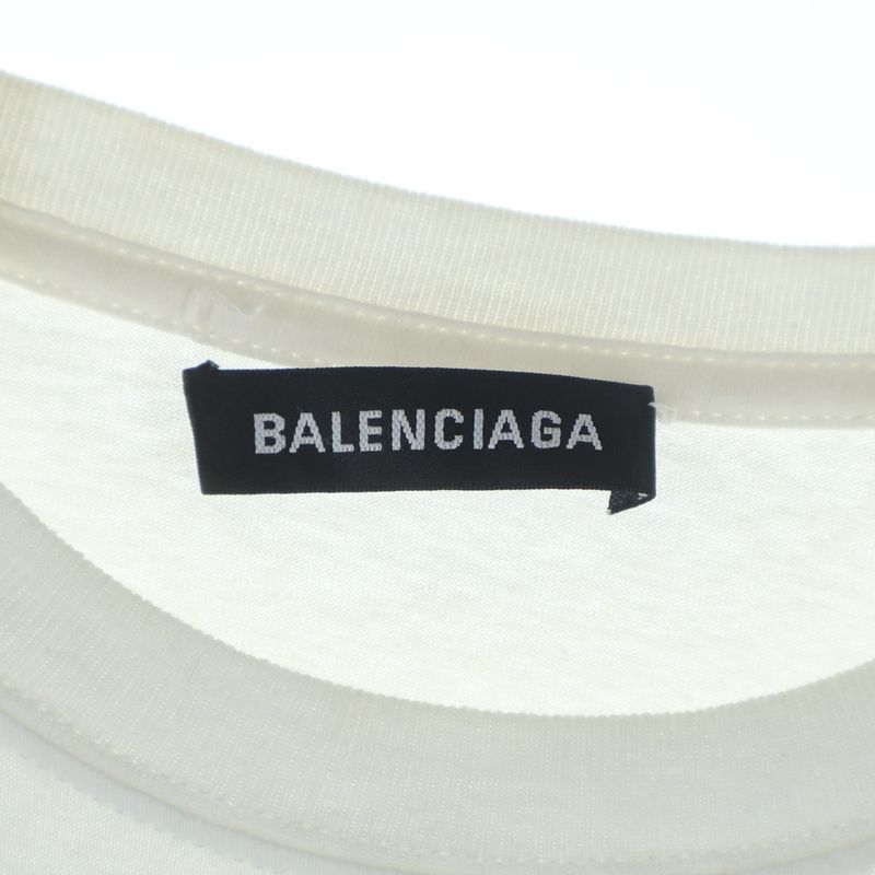 Balenciaga BB Rainbow Logo Embroidery T-Shirt White