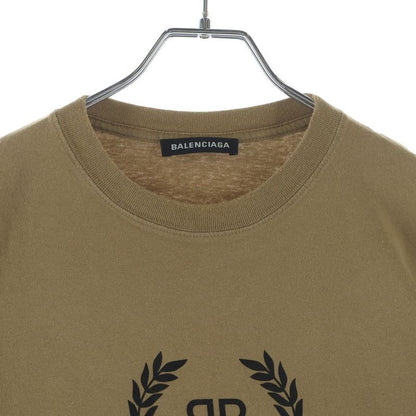 Balenciaga Bblogo Print Short Sleeve T-Shirt Beige