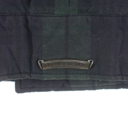 Chrome Hearts Lining Quilted Oiled Cotton Check Peacoat Green Coat