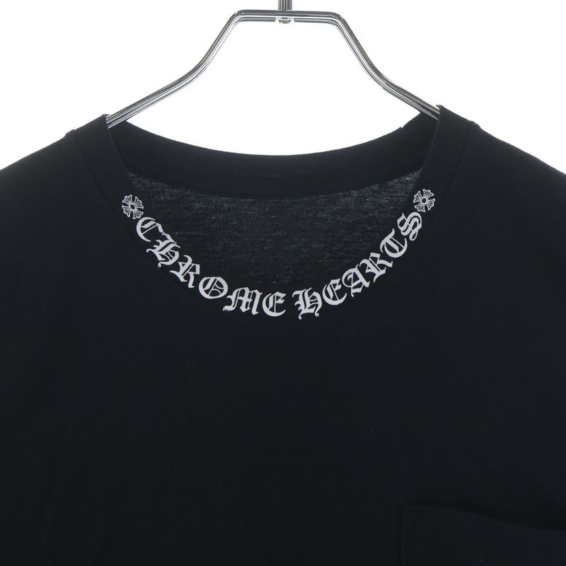 Chrome Hearts Neck Logo Tee Print Short Sleeve T-Shirt Black