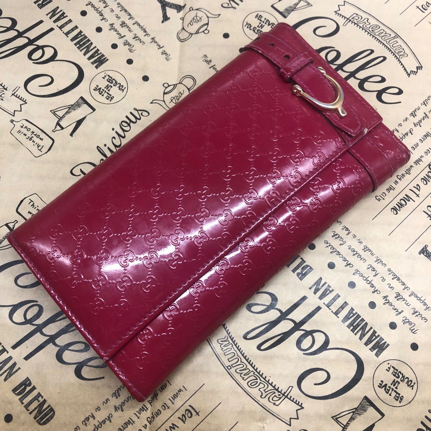 Gucci Wallet Nice Micro Guccissima Patent — view 2