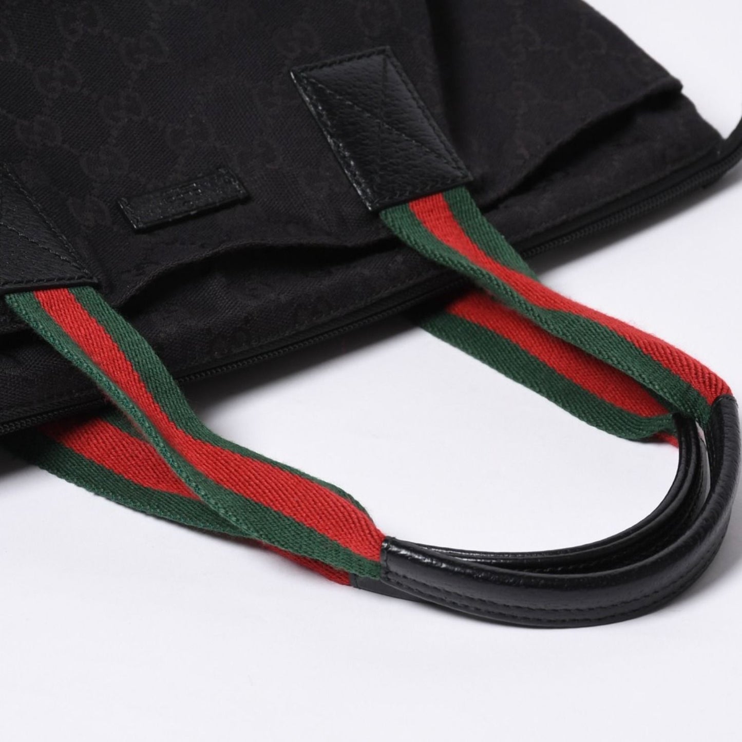 Gucci Handbag Sherry Line GG Canvas Silver Black — view 6