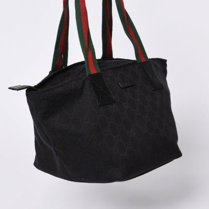 Gucci Handbag Sherry Line GG Canvas Silver Black — view 3