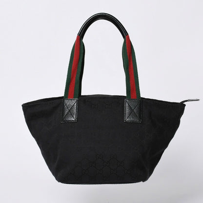 Gucci Handbag Sherry Line GG Canvas Silver Black — view 2