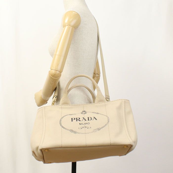 Prada 2-Way Canapa Tote Canvas