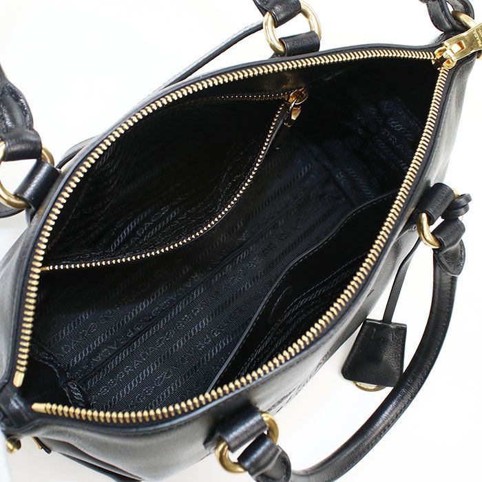Prada 2-Way Handbag Leather
