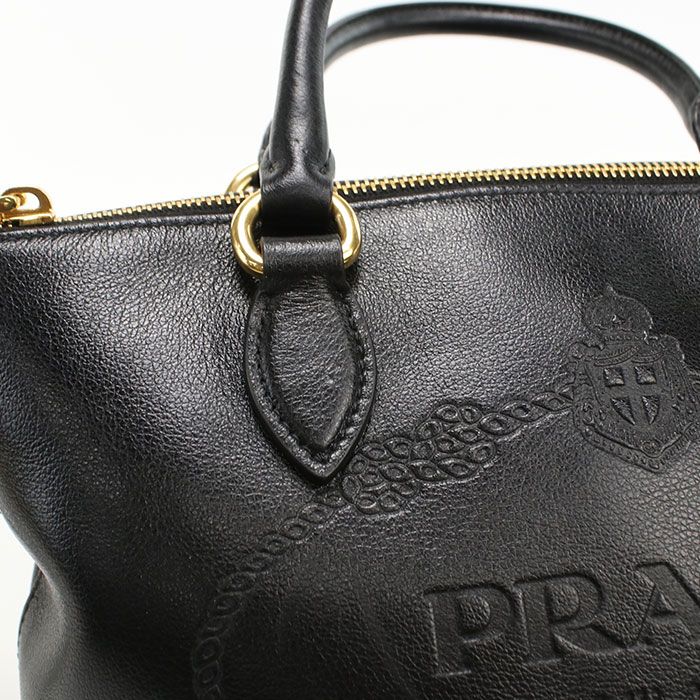 Prada 2-Way Handbag Leather