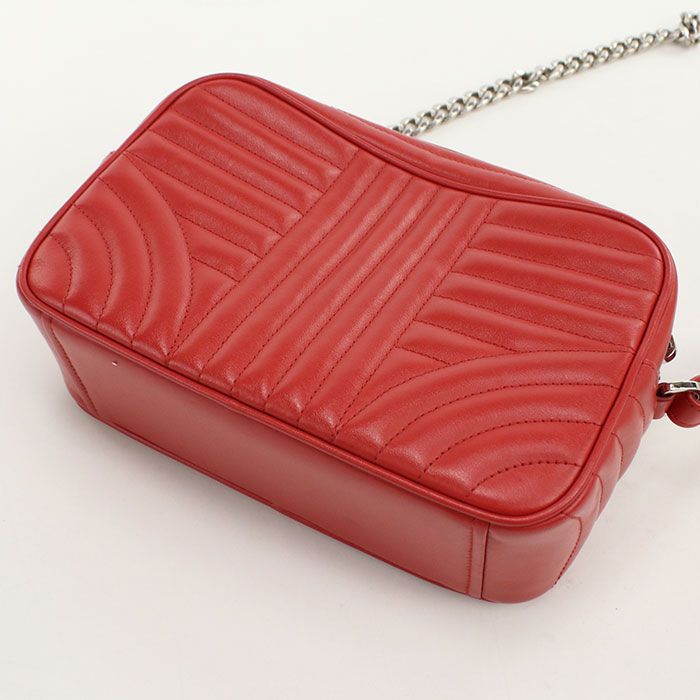 Prada Chain Diagram Shoulder Bag Leather